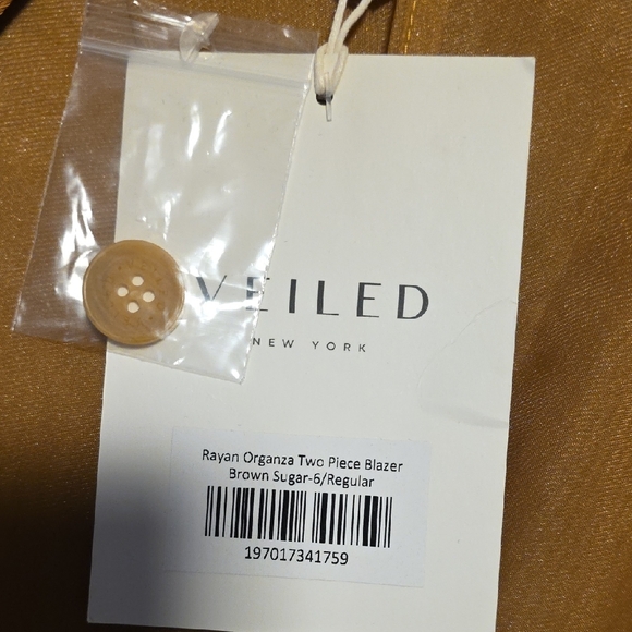 Rayan Organza Two Piece Blazer - Brown Sugar - Picture 2 of 2